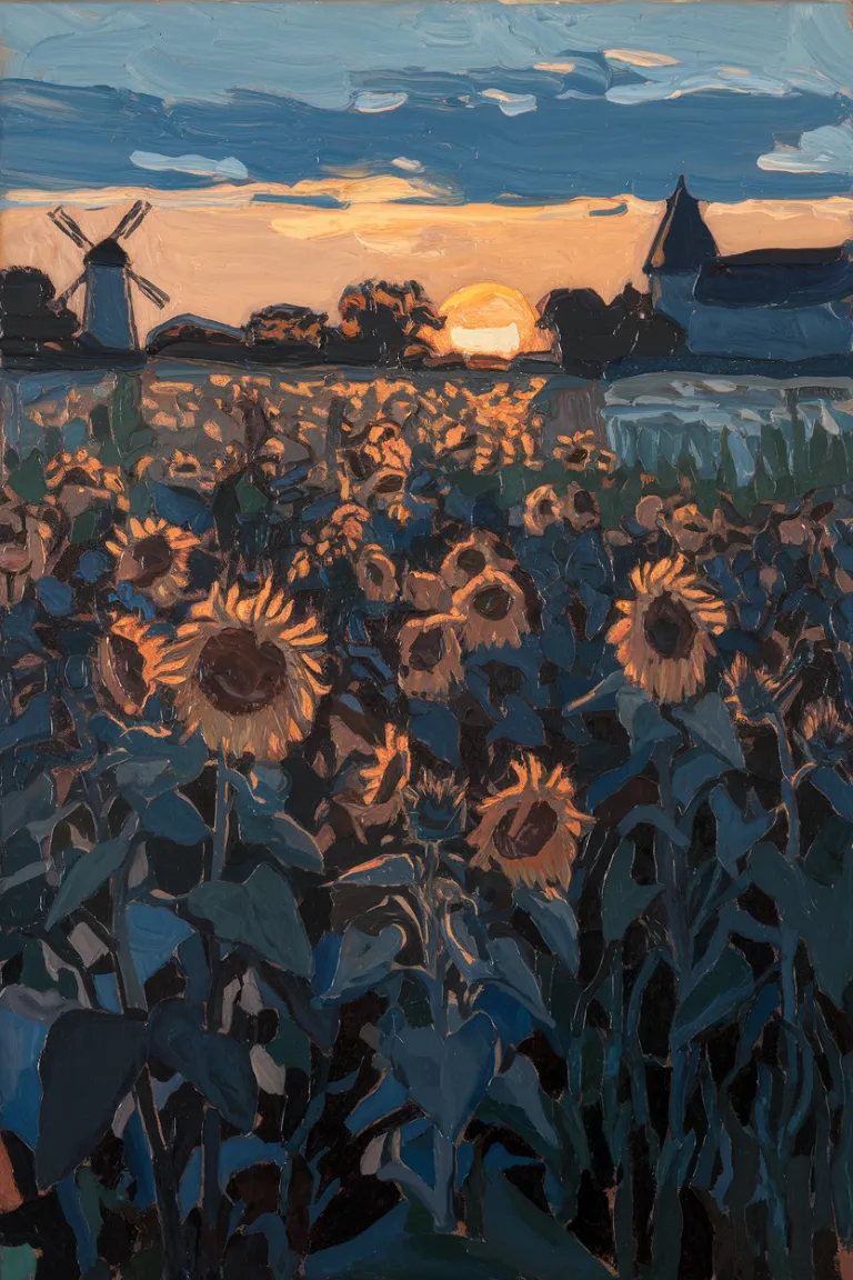 Atardecer Dorado Póster