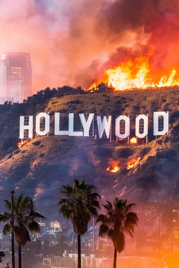 Hollywood en Llamas Póster